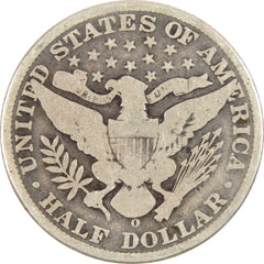1908 O Barber Half Dollar G Good Silver 50c Coin-2