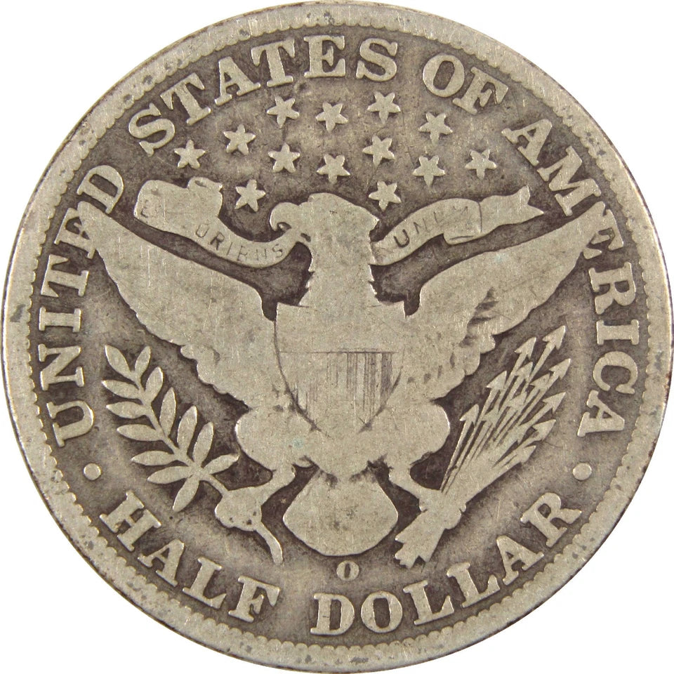 1906 O Barber Half Dollar G Good Silver 50c Coin-2