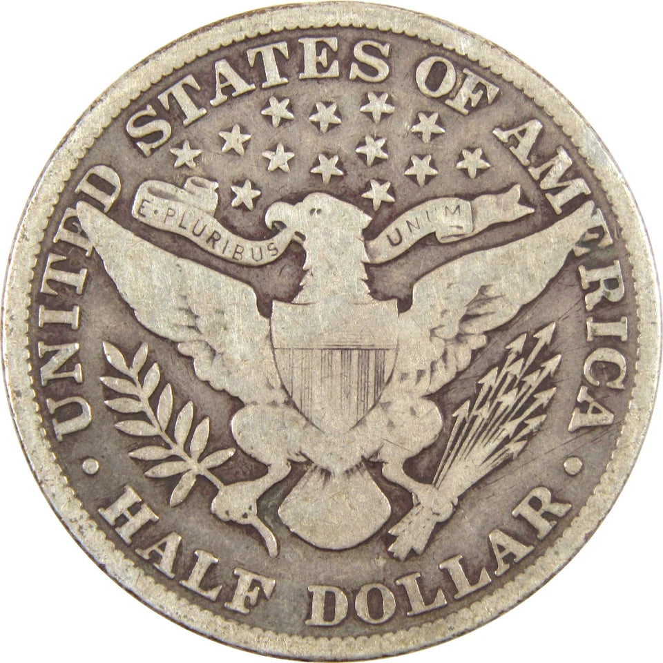 1907 Barber Half Dollar G Good Silver 50c Coin