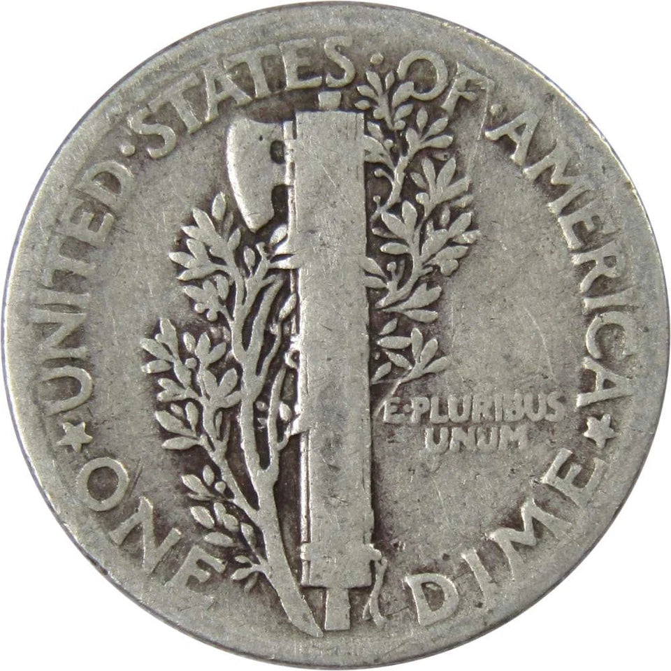 1928 Mercury Dime G Good 90% Silver 10c US Coin Collectible-2