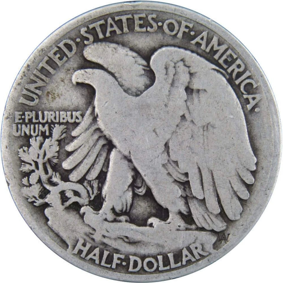 1917 Liberty Walking Half Dollar Circulated Silver 50c Coin-2