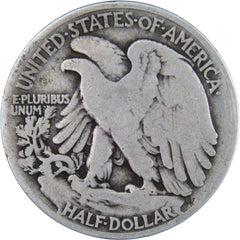 1917 Liberty Walking Half Dollar Circulated Silver 50c Coin-2