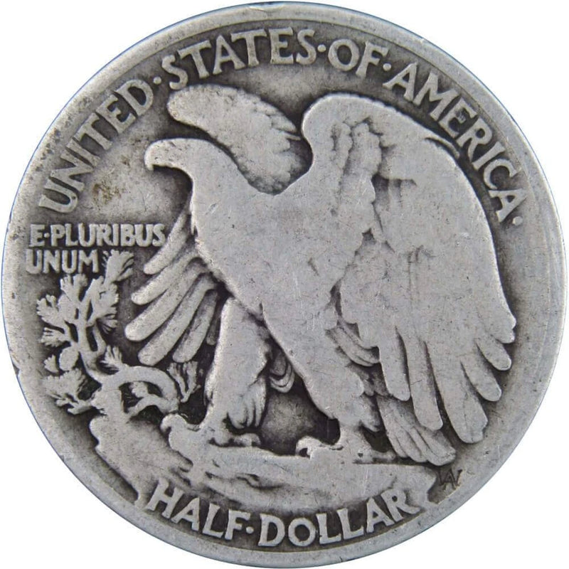 1917 Liberty Walking Half Dollar Circulated Silver 50c Coin-2