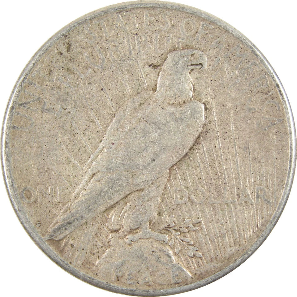 1922 S Peace Dollar VG Very Good Silver $1 Coin-2