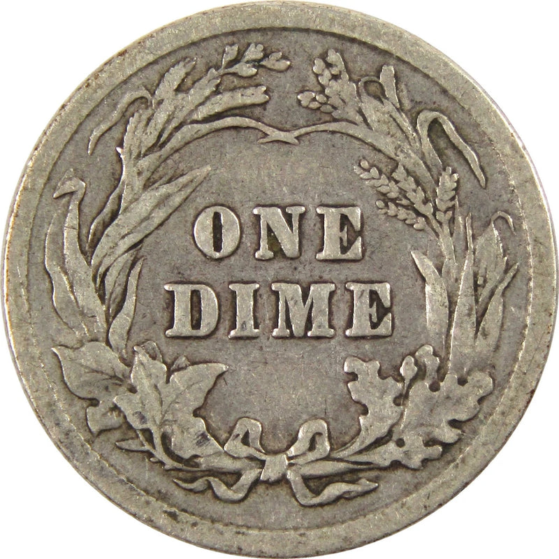 1911 Barber Dime VG Very Good Silver 10c Coin-2