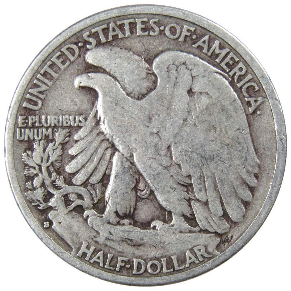 1934 S Liberty Walking Half Dollar VG Very Good 90% Silver 50c US Coin-2