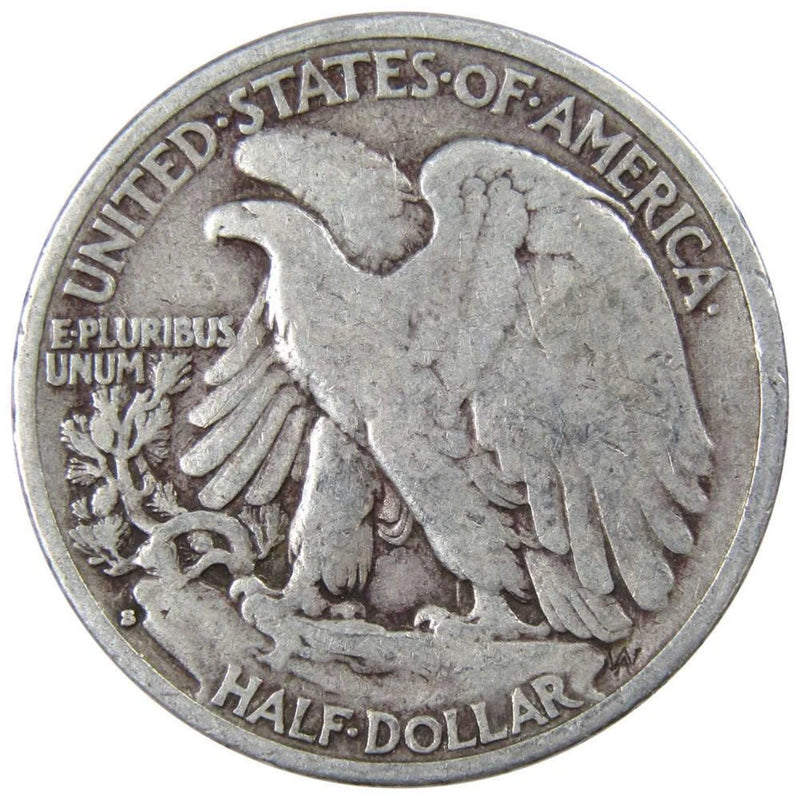 1934 S Liberty Walking Half Dollar VG Very Good 90% Silver 50c US Coin-2