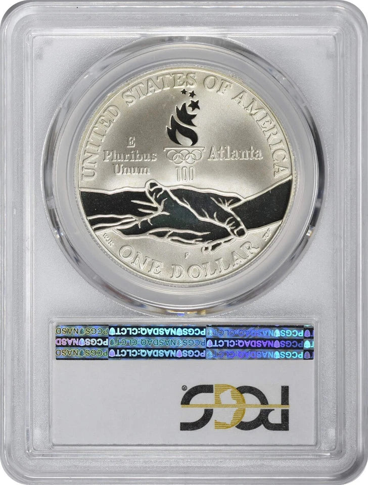 1995-P Cycling Olympic Silver Commemorative Dollar PR69DCAM PCGS Proof 69 DC