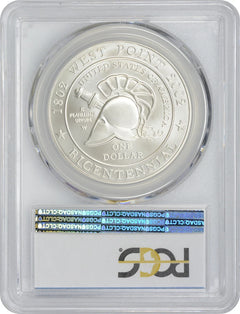 2002-W West Point Commemorative Dollar MS70 PCGS Mint State 70-2