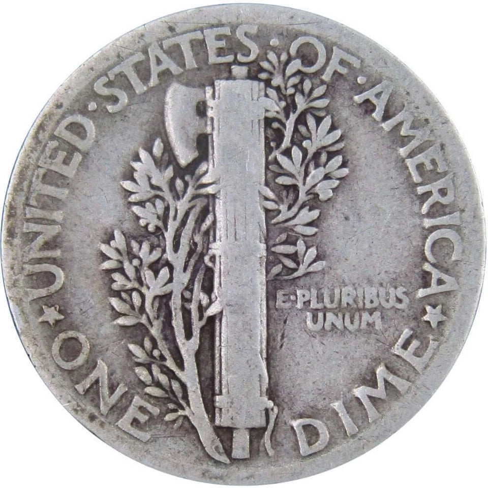1928 Mercury Dime VG Very Good Silver 10c Coin-2