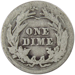 1914 Barber Dime Circulated Silver 10c Coin Collectible-2