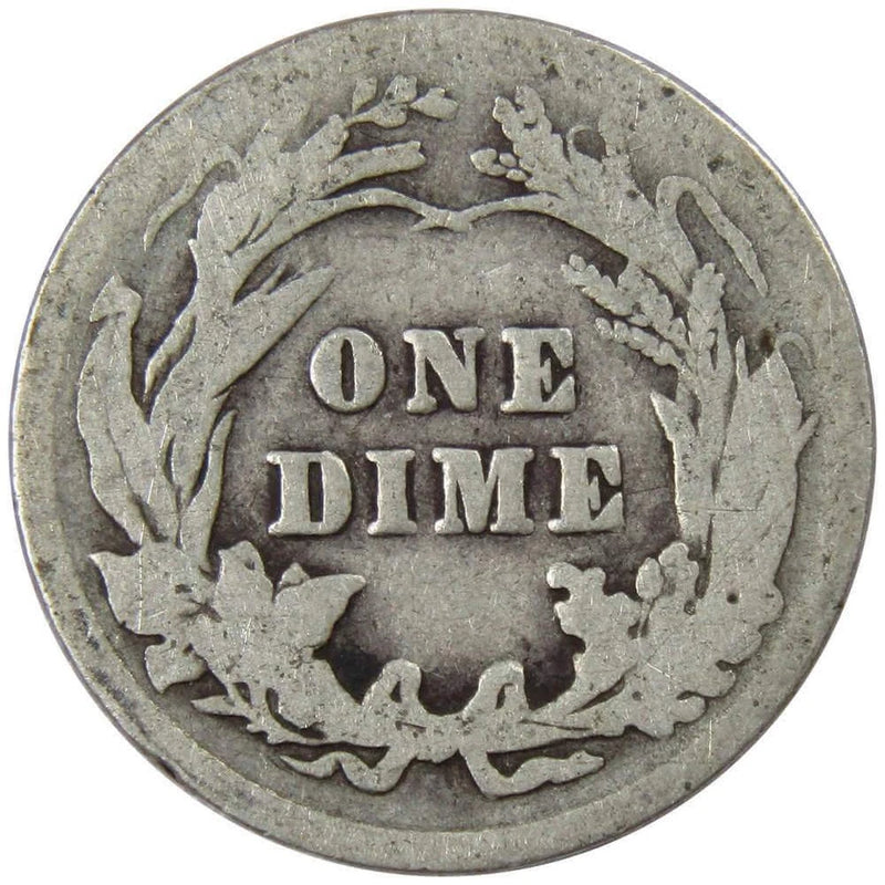 1914 Barber Dime Circulated Silver 10c Coin Collectible-2