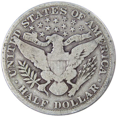 1907 Barber Half Dollar VG Very Good 90% Silver 50c US Type Coin Collectible-2