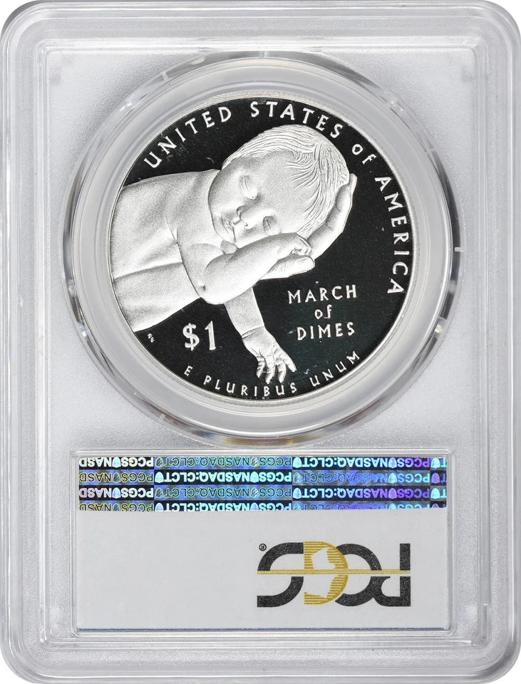 2015-W March of Dimes Silver Commemorative Dollar PR69DCAM PCGS-2
