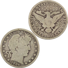 1906 O Barber Half Dollar G Good Silver 50c Coin-4