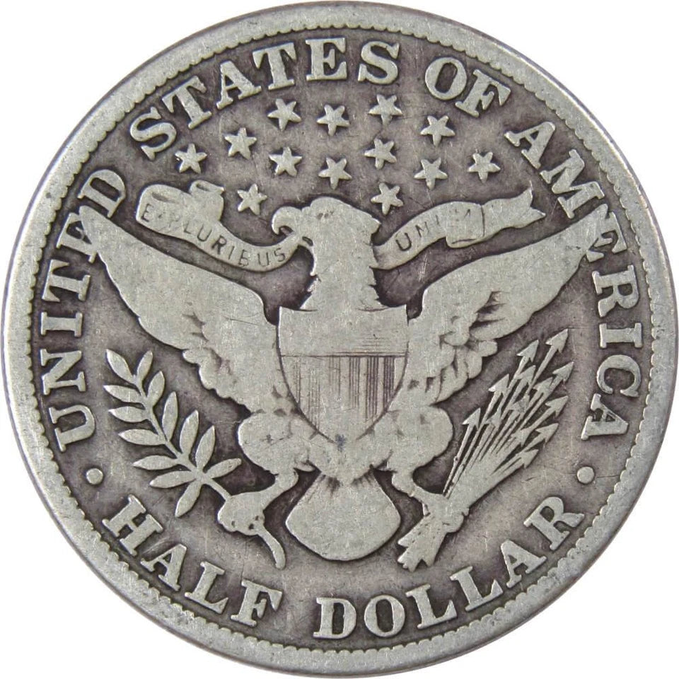 1912 Barber Half Dollar G Good 90% Silver 50c US Type Coin Collectible-2