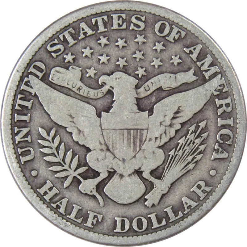 1912 Barber Half Dollar G Good 90% Silver 50c US Type Coin Collectible-2