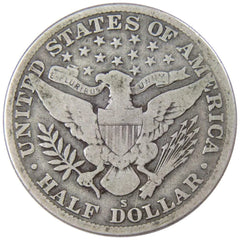 1915 S Barber Half Dollar G Good 90% Silver 50c US Type Coin Collectible-2