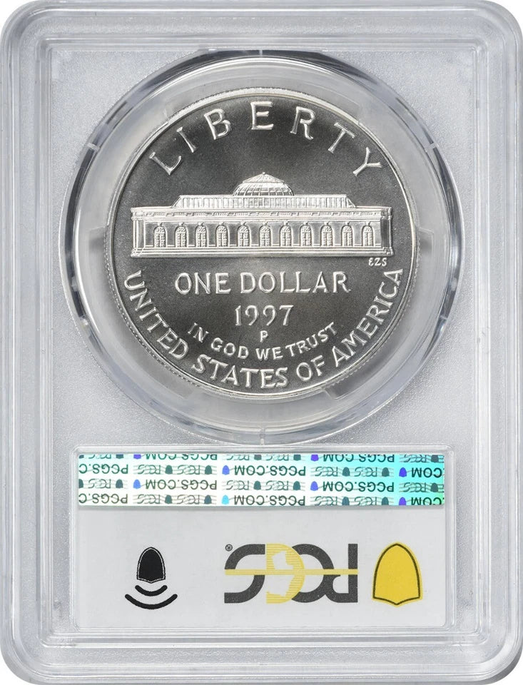 1997-P Botanical Commemorative Silver Dollar MS70 PCGS-2