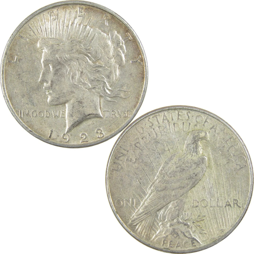 1923 D Peace Dollar XF EF Extremely Fine Silver $1 Coin-3