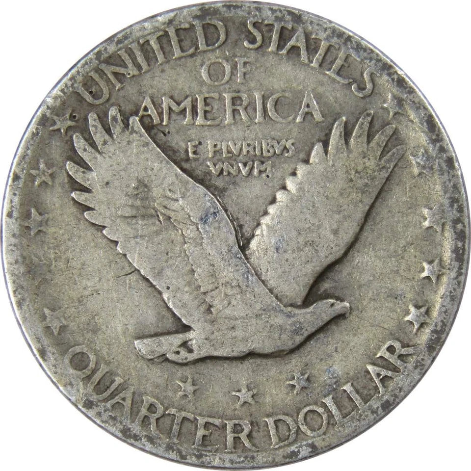 1927 Standing Liberty Quarter G Good 90% Silver 25c US Type Coin Collectible-2