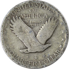 1927 Standing Liberty Quarter G Good 90% Silver 25c US Type Coin Collectible-2