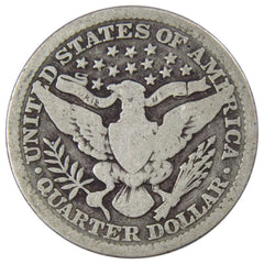 1916 Barber Quarter G Good 90% Silver 25c US Type Coin Collectible-2