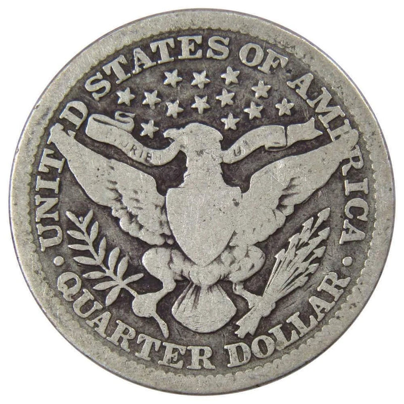 1916 Barber Quarter G Good 90% Silver 25c US Type Coin Collectible-2