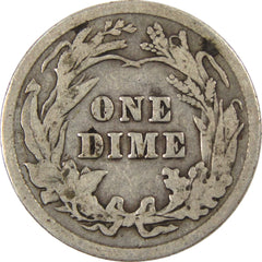 1914 Barber Dime G Good Silver 10c Coin-2