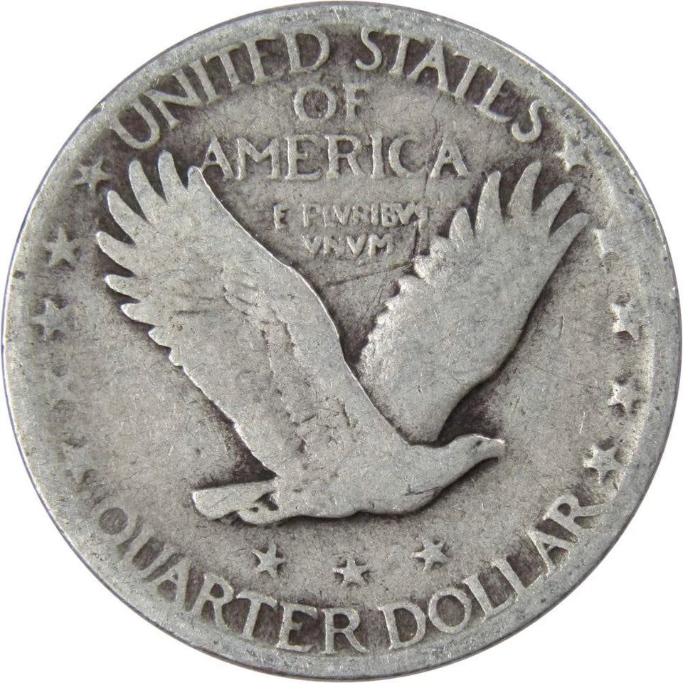 1928 Standing Liberty Quarter Circulated Silver 25c Coin Collectible-2