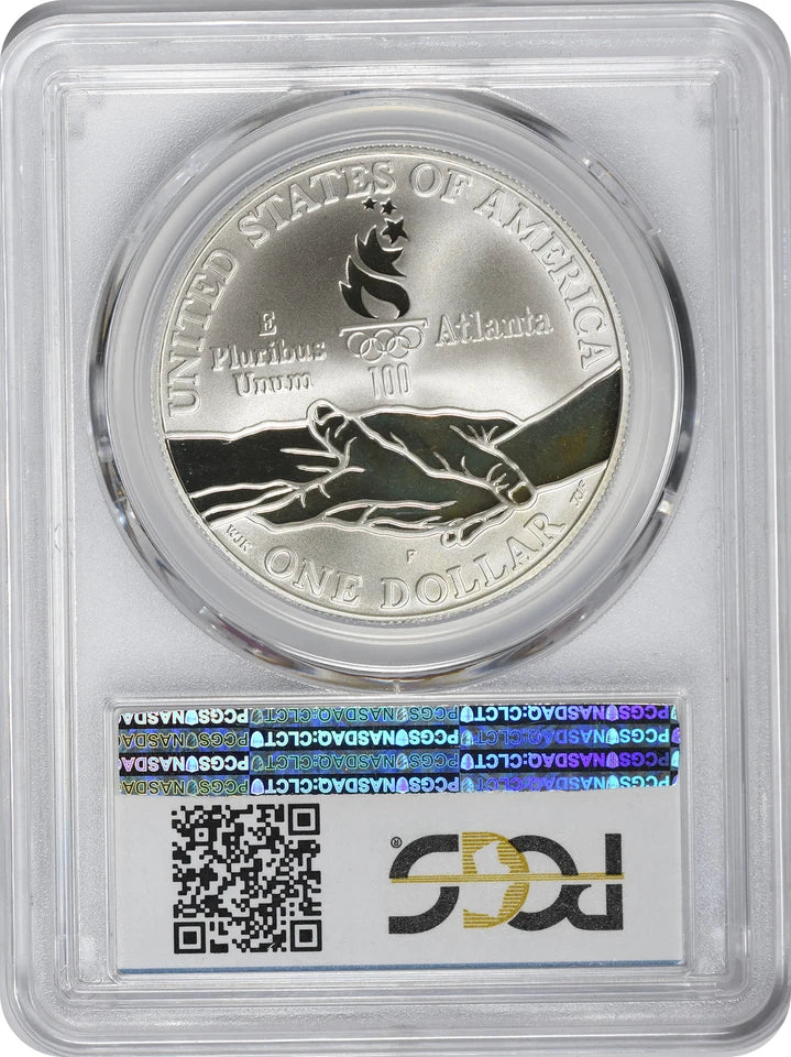 1995-P Track & Field Olympic Silver Commemorative Dollar PR69DCAM PCGS Proof 69-2