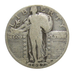 Moneda individual en circulación promedio de un cuarto de dólar de la Libertad en pie, 90 % de plata-2