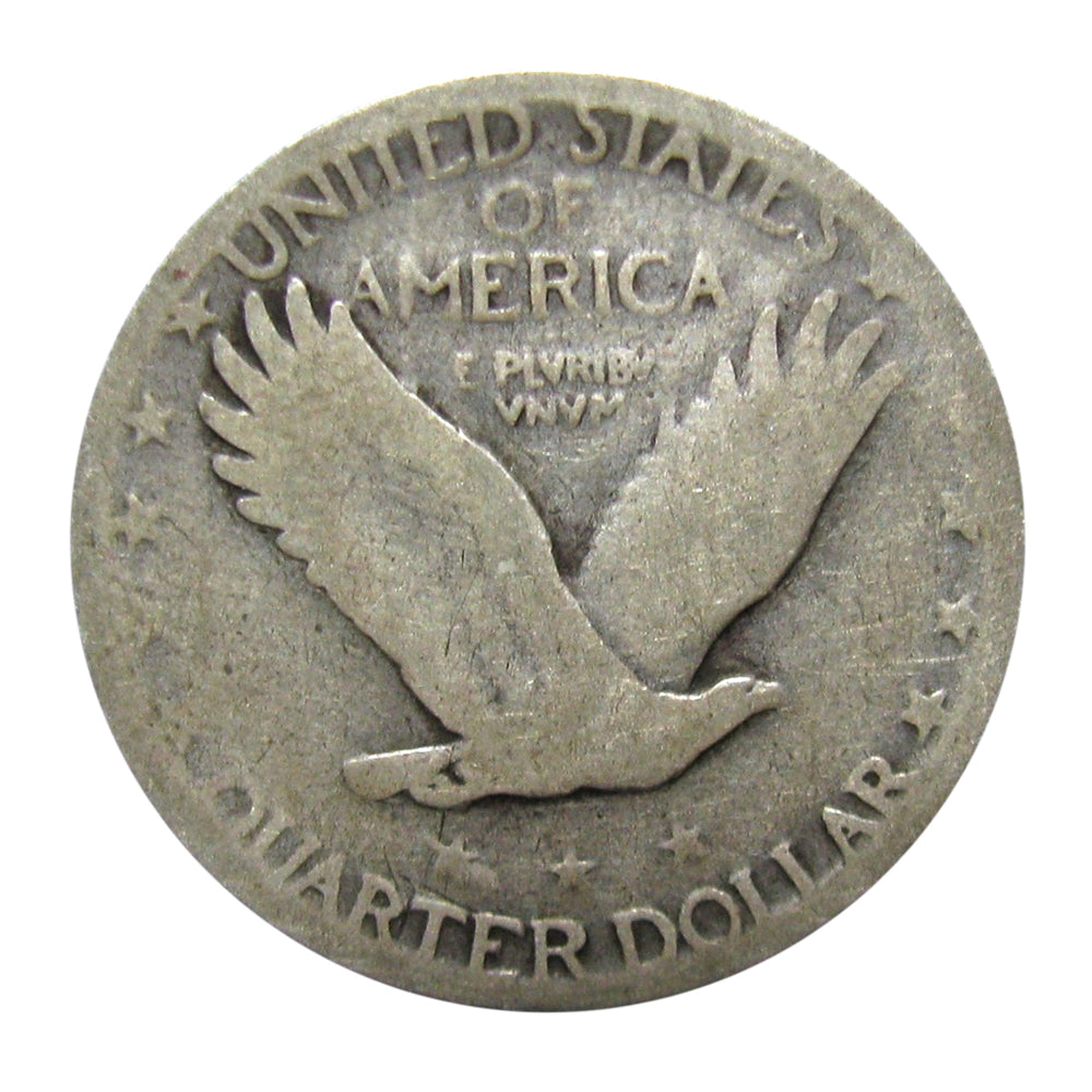 Moneda individual en circulación promedio de un cuarto de dólar de la Libertad en pie, 90 % de plata-3